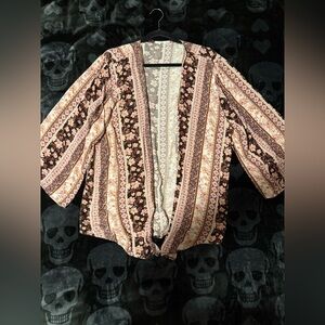 Floral Patterned Women's Kimono Cardigan
